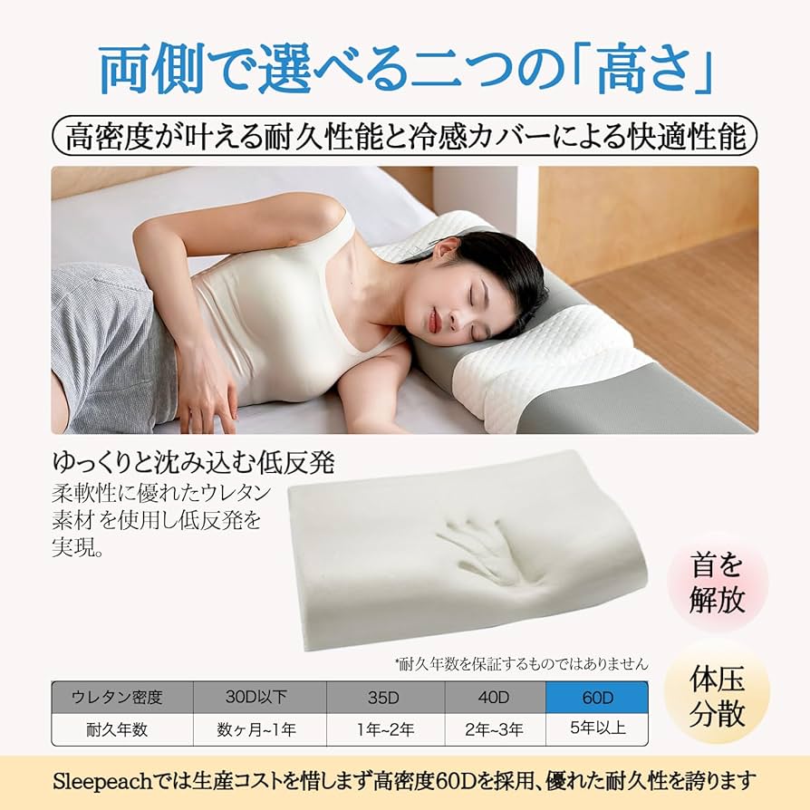 Amazon|Sleepeach 枕 まくら 低反発 低反発枕 デスクワークや Amazon|Sleepeach 枕 まくら 低反発 低反発枕 デスクワークや